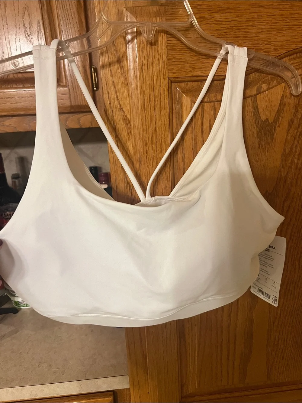 Athleta White Seamless Strappy Sports Bralette